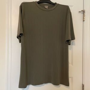 R&R Casual Men’s Medium Pullover Olive Green Shirt, 86% Modal, 15% Polyester
